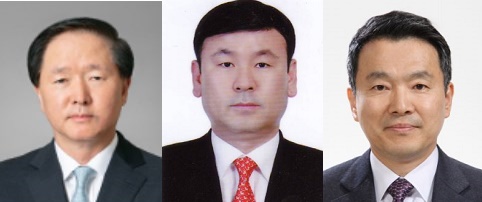 우기홍 대한항공 사장(왼쪽부터), 노삼석 한진 대표, 유종석 한국공항 대표.