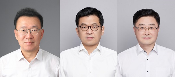 박종호 사장(왼쪽부터), 서호성 부사장, 김용학 부사장.