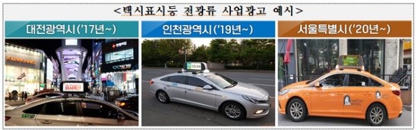 택시표시등 사용광고 시범운영기간 2027년까지 3년 연장