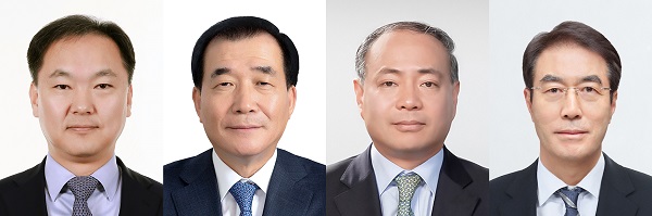 김형관 사장(왼쪽부터), 신현대 사장, 이동욱 사장, 최철곤 사장.