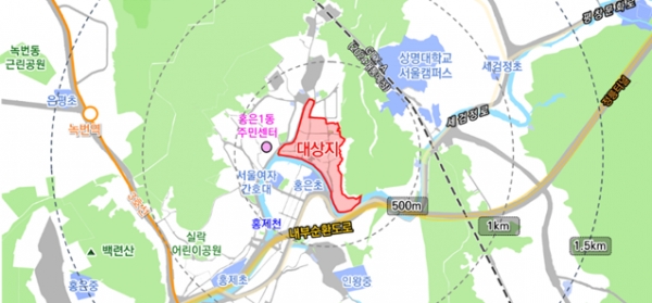 홍은동 8-400일대 위치도. [자료=서울시]